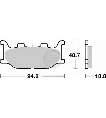 JUEGO PASTILLAS FRENO YAMAHA T-MAX 500 06/16 - SBS - R: P128HF