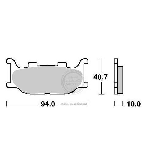 JUEGO PASTILLAS FRENO YAMAHA T-MAX 500 06/16 - SBS - R: P128HF
