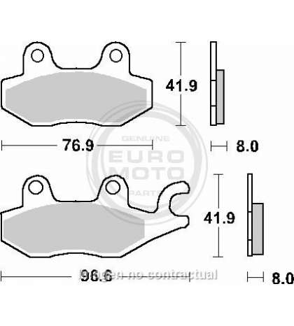 JUEGO PASTILLAS FRENO KYMCO PEOPLE 250 03/16 - SBS - R: P134HF