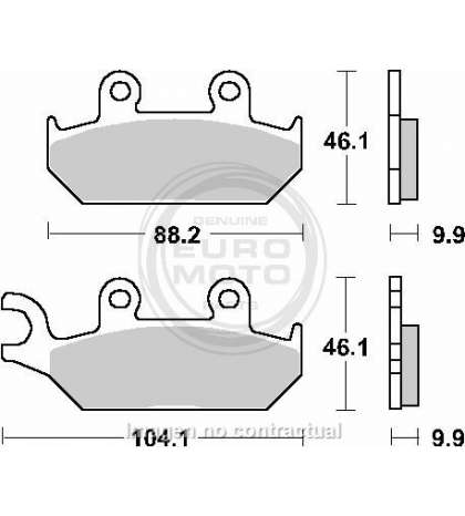JUEGO PASTILLAS FRENO YAMAHA TZR 50 93/02 - SBS - R: P137HF